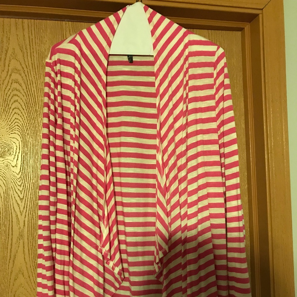 Pink/White Cardigan, Size L